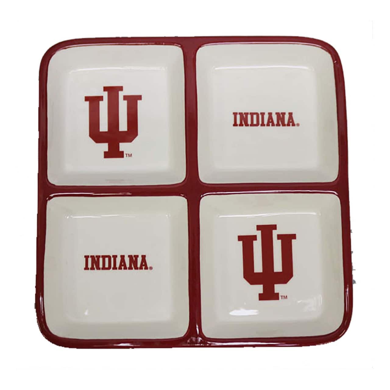 The Memory Company NCAA 4 Section Square Ceramic Tray